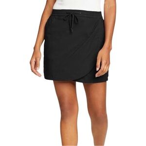 NWT Eddie Bauer Sporty Black Tulip Hem Skort with Inner Shorts